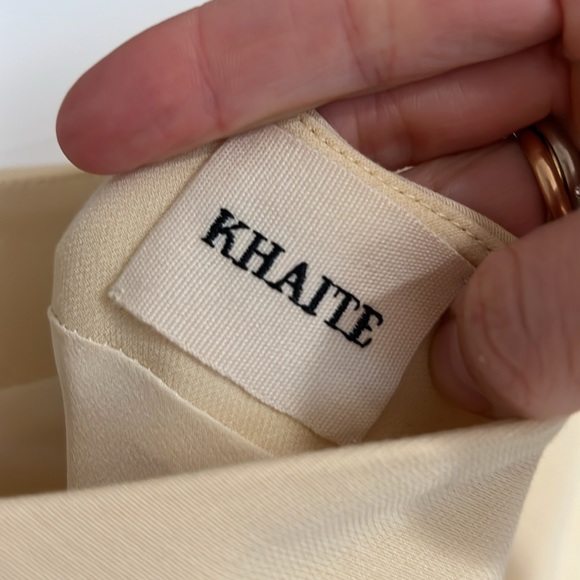 NWT Khaite June Dress in Custard Sz 8 - Picture 7 of 10
